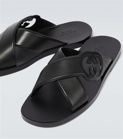 gucci gg leather sandals|gucci sandals clearance.